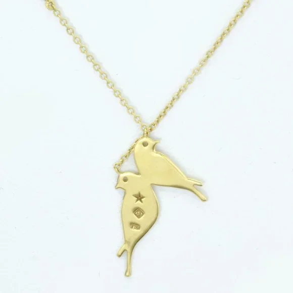 H. Stern 18K Gold Love Birds Necklace with Diamond - Picture 3 of 6